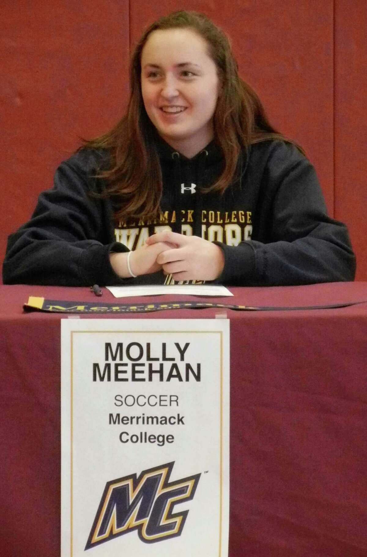 St. Joseph-Trumbull senior goalkeeper Molly Meehan, of Fairfield, will play women's soccer at Merrimack College in 2014-15.