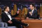 Actor/musician Justin Timberlake, left, is interviewed by host Jimmy Fallon on the "Tonight Show."