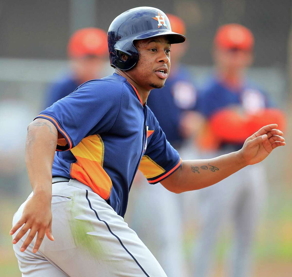 Former Cardinal Adron Chambers is trying to stick with the Astros after turning to baseball when his college football career came to an abrupt end.
