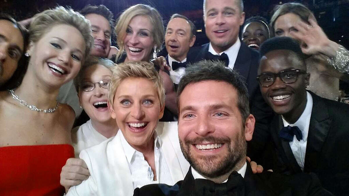 Twitter crashed during the 86th annual Academy Awards because of this star-studded selfie with Ellen DeGeneres, Jared Leto, Jennifer Lawrence, Meryl Streep, Ellen DeGeneres, Bradley Cooper, Peter Nyong’o Jr., Channing Tatum, Julia Roberts, Kevin Spacey, Brad Pitt, Lupita Nyong’o and Angelina Jolie.(Let's hope the stars didn't contract lice. Just sayin'.)Check out these celeb selfies that we can't get enough of.