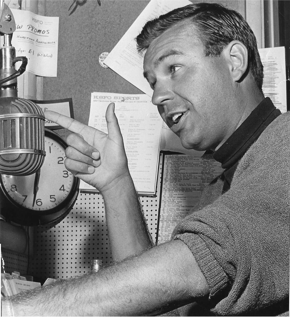 TV host and radio DJ Jim Lange during his heyday at KSFO. Lange died Feb. 25, 2014.