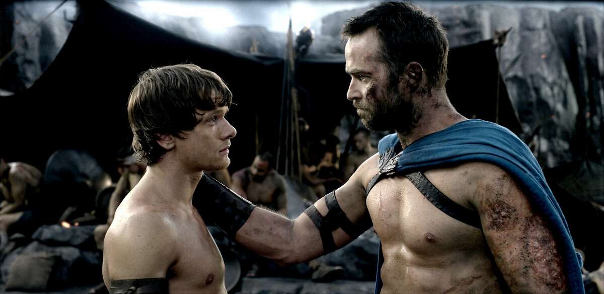 (L-r) JACK O'CONNELL as Calisto and SULLIVAN STAPLETON as Themistokles in Warner Bros. Pictures' and Legendary Pictures' action adventure "300: RISE OF AN EMPIRE," a Warner Bros. Pictures release.