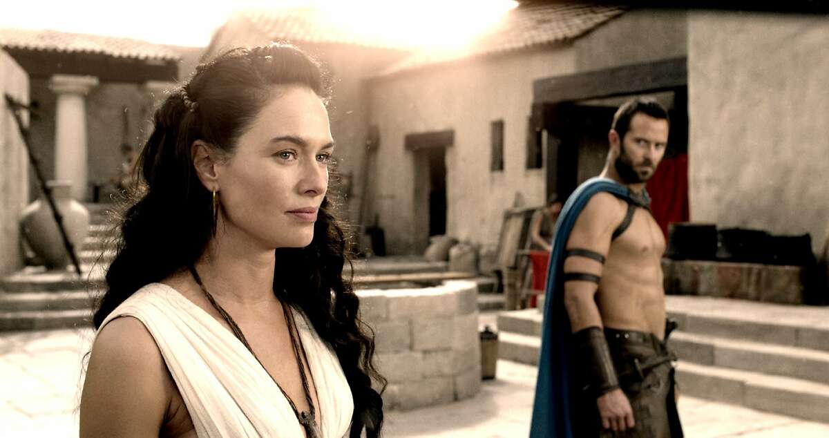 (L-r) LENA HEADEY as Queen Gorgo and SULLIVAN STAPLETON as Themistokles in Warner Bros. Pictures' and Legendary Pictures' action adventure "300: RISE OF AN EMPIRE," a Warner Bros. Pictures release.