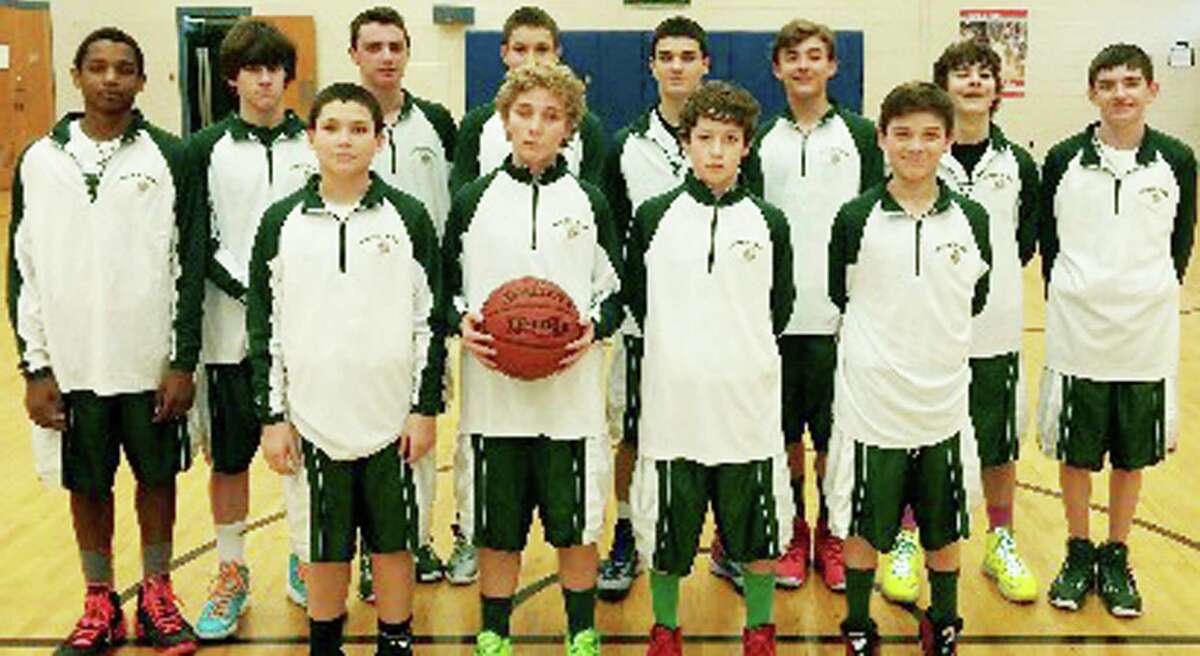 The Schaghticoke Middle School boys' basketball team enjoyed its best season in recent years this winter. Coach David Mumma's hoop quintet raced past eight straight opponents to achieve a perfect 8-0 record. Contributing their talents to the cause were Matt Brevard, Chris Gesualdi, Charlie Osborne, Alec Lubas, Tyler Sullivan, Anthony Trocchio, Austin Swanson, Jimmy Lewis, Hunter Skelly, Eric Habjan, Sean Murphy and Nick Scarcella. Courtesy of Schaghticoke Middle School