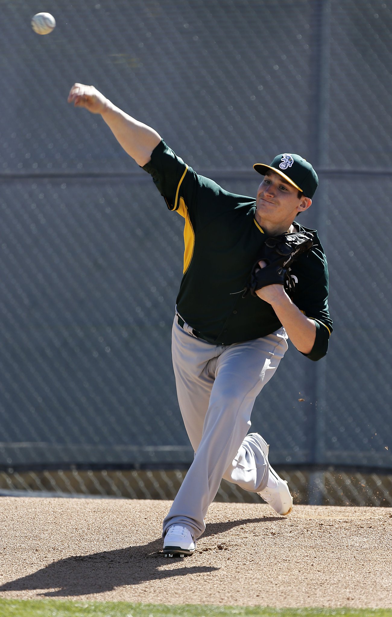 Download Caption: Oakland Athletics' star player Jarrod Parker in