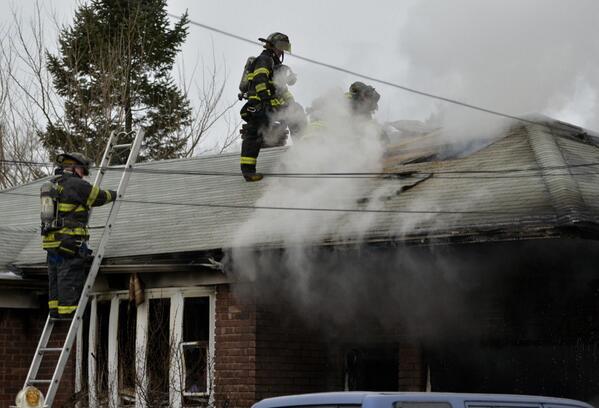 Three rescued from burning home