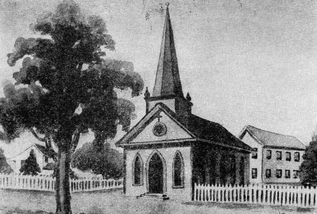 Original Christ Church building, 1847.