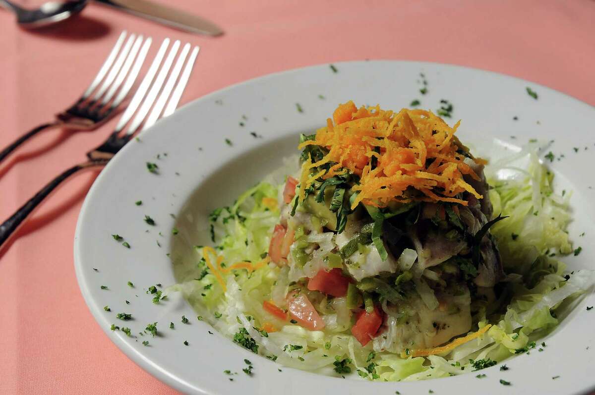 The ceviche pescador with lime-marinated fresh snapper.