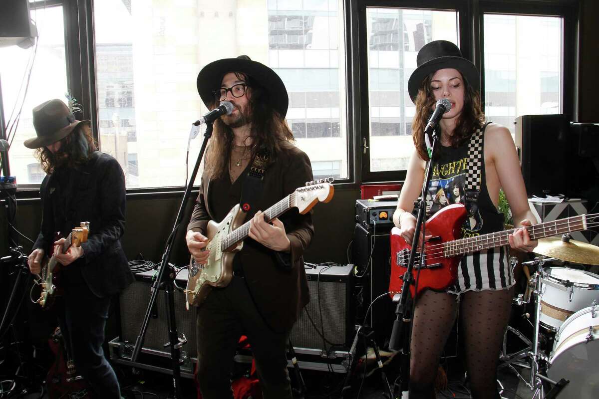 AUSTIN, TX - MARCH 14: Sean Lennon and Charlotte Kemp Muhl perform with The Ghost of a Saber Tooth Tiger at Mal Verde for eBay Giving Works and Nylon Launch MusiCares Auction during SXSW 2014 on March 14, 2014 in Austin, Texas.
