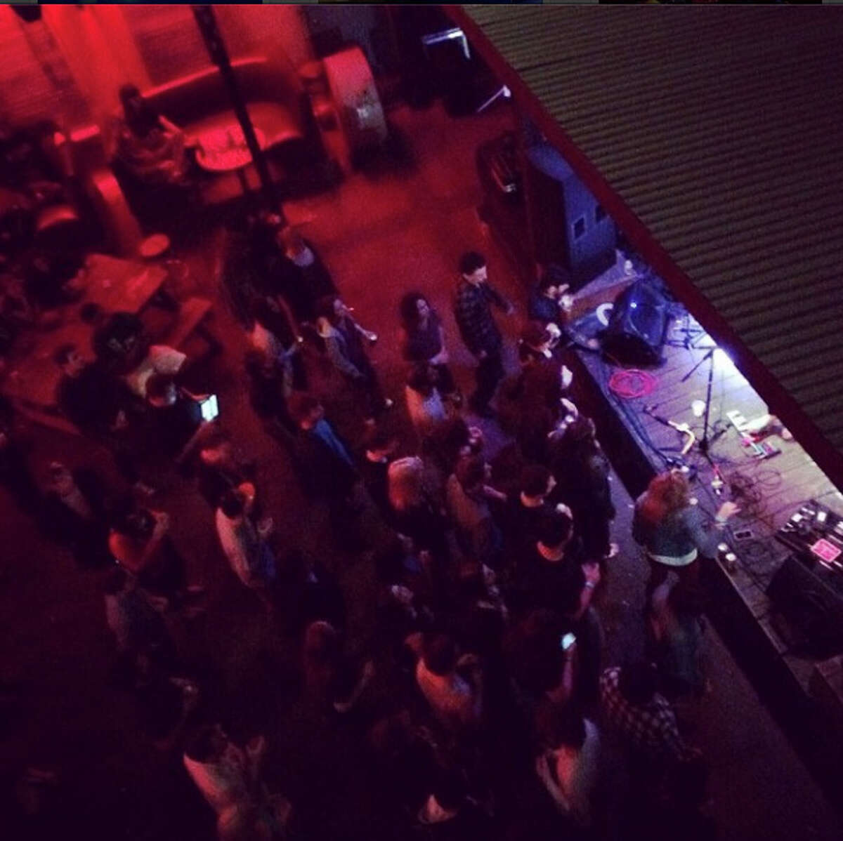 A gathering crowd for Beaumont rockers Jenny & the Reincarnation at Tequila Rok. Photo from @thecatfive on Instagram