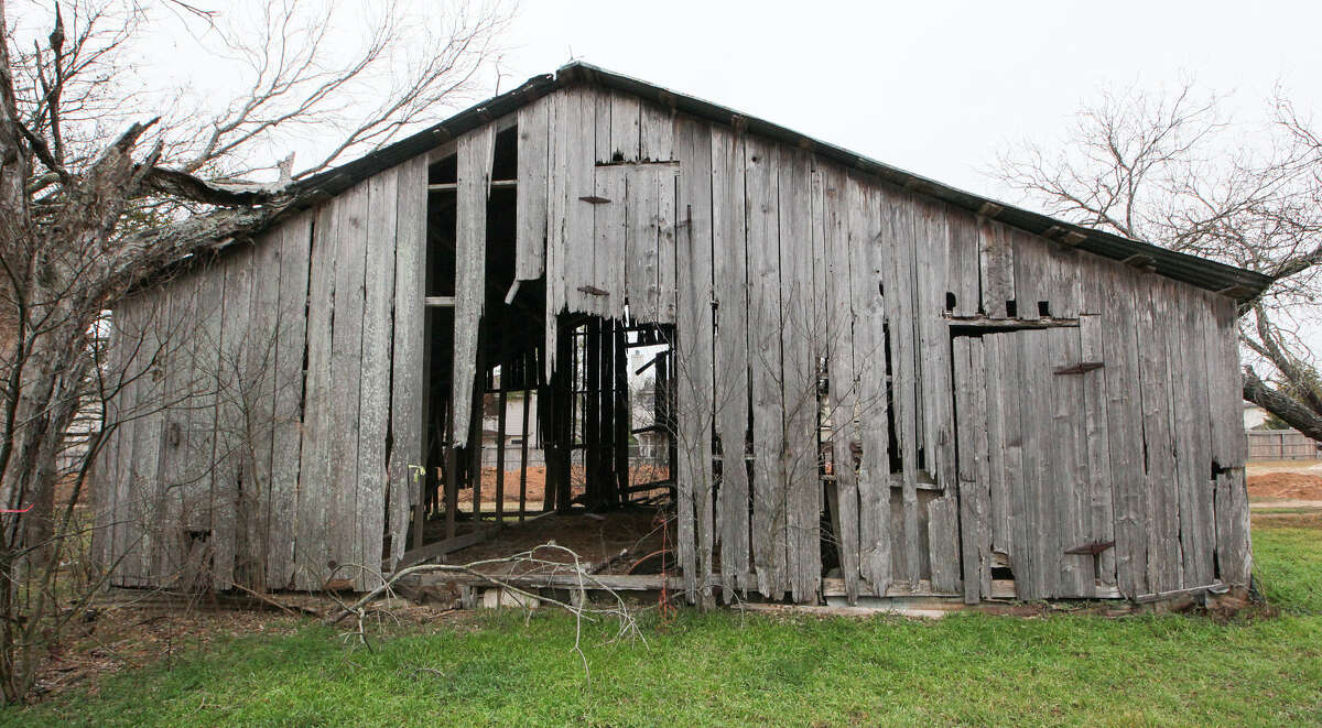 A dilapidated barn is expected to be demolished as part of the renovation of the Harrison House property in Selma.
