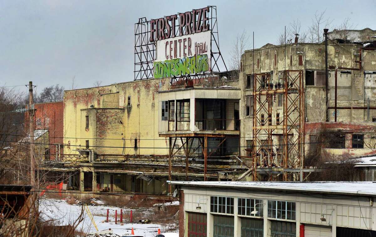 View of the former Tobin First Prize packing plant from Everett Road Wednesday, Dec. 11, 2013, in West Albany, N.Y. (John Carl D'Annibale / Times Union archive)