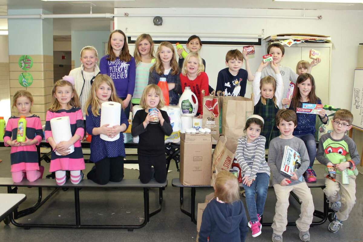 MaryJo Dyer, Amy Smith, the Kids Care Committee and the Student Council at Royle School in Darien coordinated 100 household items and 100 food items for the 100 Days of School Drive. With the help of the community, the school collected 340 household items and more than 200 food items to help neighbors in need. The Student Council and Kids Care Club joined forces to help Darien Human Services with its urgent need for common household goods as well as stocking the food pantry at Person-to-Person.