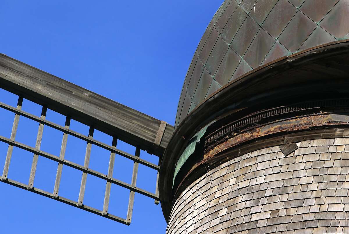 The internal mechanism of the Dutch windmill is rusting away at Golden Gate Park in San Francisco, Calif. on Wednesday, March 19, 2014. More funding is needed to renovate the windmill located on the northwest corner of the park.