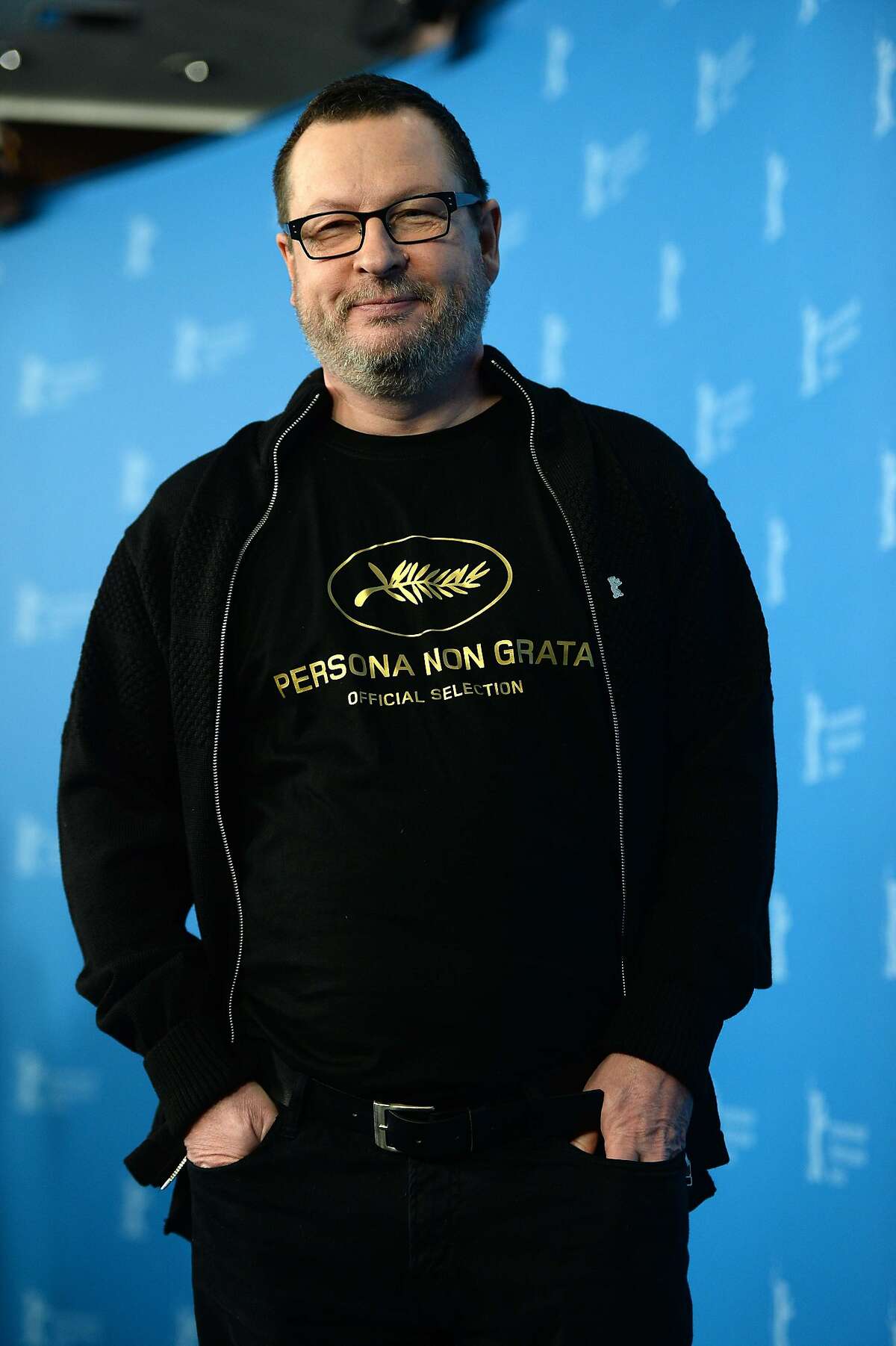 (FILES) -- A file picture taken on February 9, 2014 shows Danish director Lars von Trier posing at the photocall for his film "Nymphomaniac Volume I (Long Version)" at the 64th Berlinale Film Festival in Berlin. Turkey's Islamic-rooted government on March 4, 2014 has banned von Trier's controversial movie "Nymphomaniac" from theatres for its extensive nudity and no-holds-barred sex scenes, drawing accusations of censorship. AFP PHOTO / PATRIK STOLLARZPATRIK STOLLARZ/AFP/Getty Images