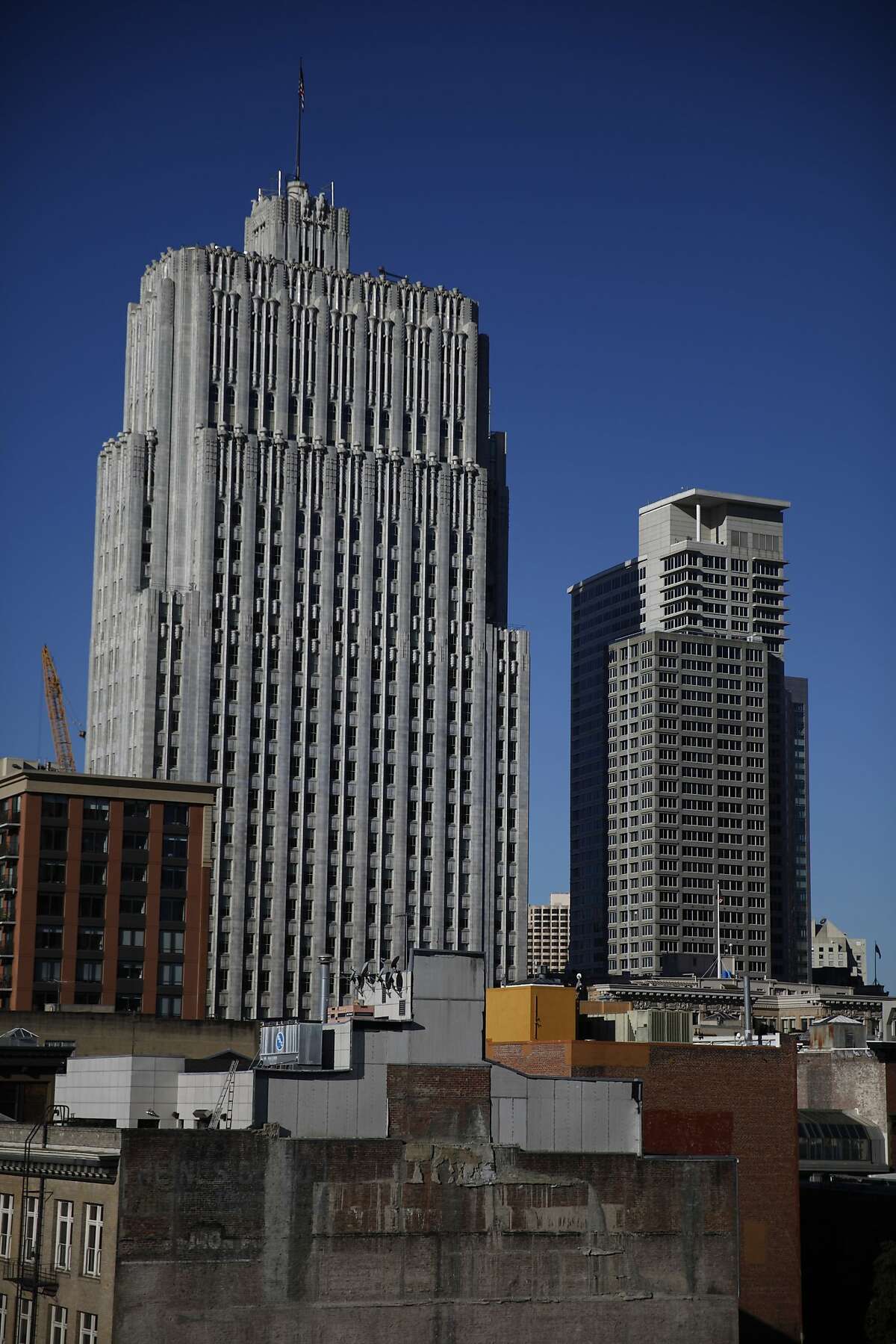 140 New Montgomery Street (tallest building) is seen among other buildings on Tuesday, March 18, 2014, in San Francisco, Calif.