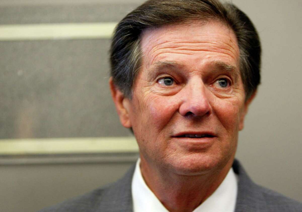 Former U.S. House Majority Leader Tom DeLay is seen during a break at his pre-trial hearing at the Blackwell-Thurman Criminal Justice Center in Austin, Texas, Tuesday, Aug. 24, 2010. DeLay will get his long-awaited trial on a money laundering indictment ahead of two co-defendants, who now face lesser charges, a judge said Tuesday. (AP Photo/Austin American-Statesman, Ricardo B. Brazziell) MAGS OUT; NO SALES; TV OUT; INTERNET OUT; AP MEMBERS ONLY