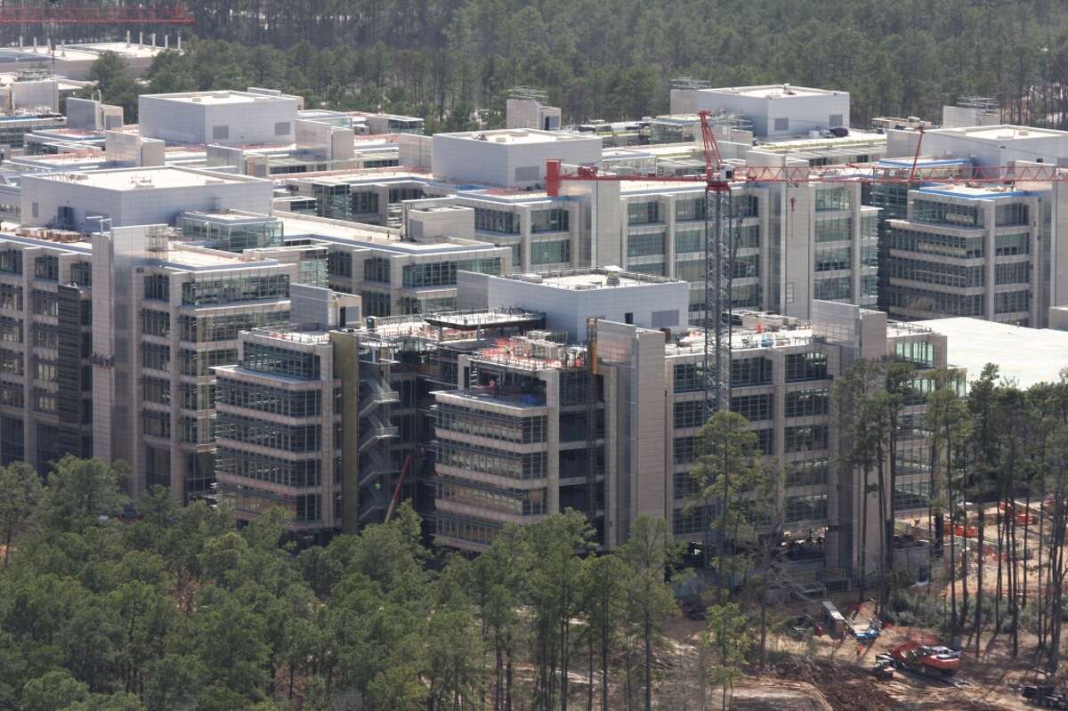 February 2014: The new Exxon Mobil corporate campus near The Woodlands. The new development is near Interstate 45 and the Hardy Toll Road. 