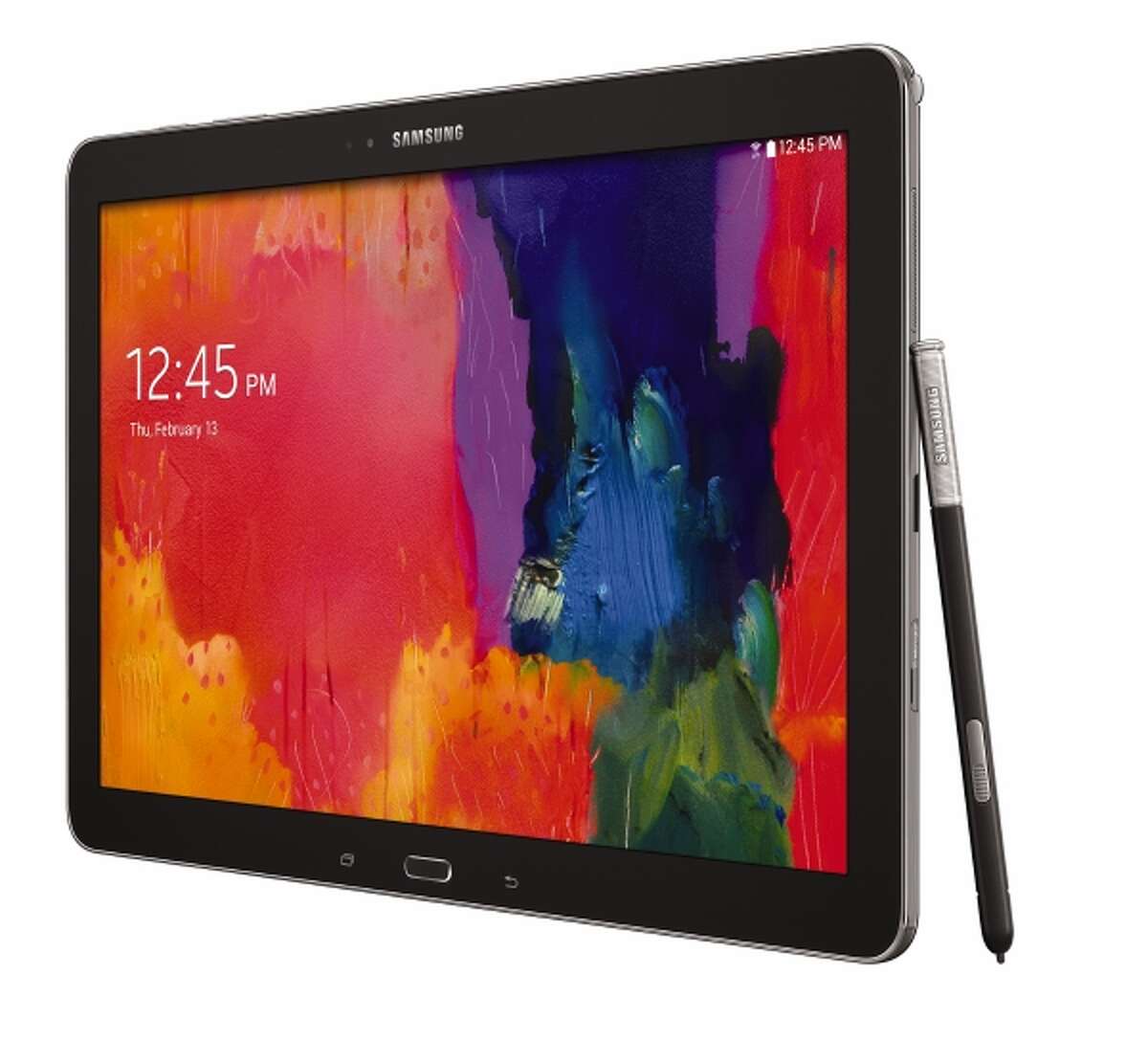 This undated photo provide dby Samsung shows the company's new Galaxy Note Pro 12.2 tablet. The tablet further blurs the distinction between a laptop and a tablet computer. Its on-screen keyboard has capabilities that are more common with laptops, and its screen is larger than what many laptops have. (AP Photo/Samsung) ORG XMIT: MER2014031918332686