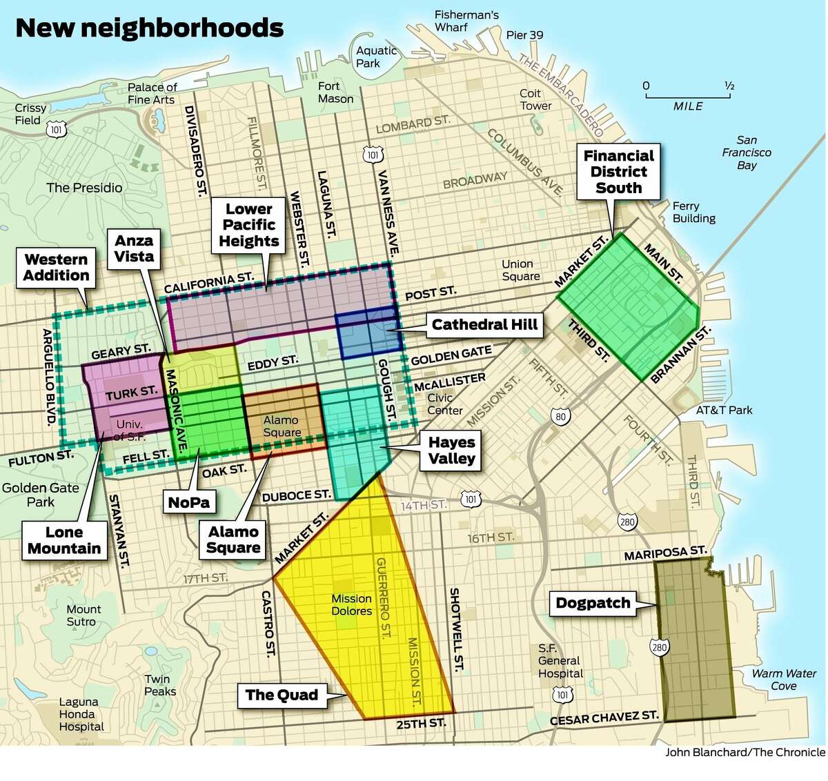 S.F. neighborhoods change names to map out new identity