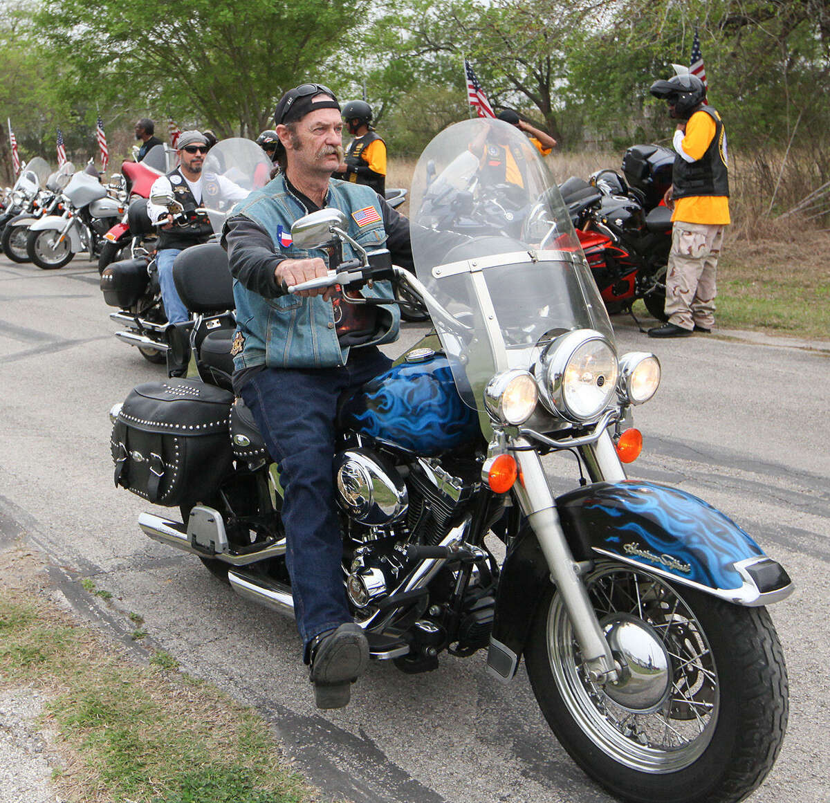 Riders take off at the start of Saturday's 10th annual Rolling Run, Converse American Legion Post 593's second largest fundraiser. Proceeds go to help veterans and their families.
