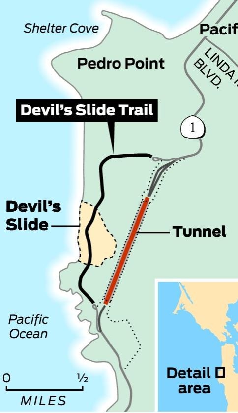 Map Devil's Slide Coast