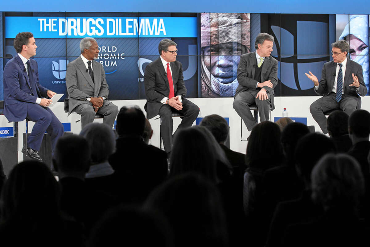 Gov. Rick Perry appeared on panels at the World Economic Forum (WEF) in Davos, Switzerland, in January 2014.