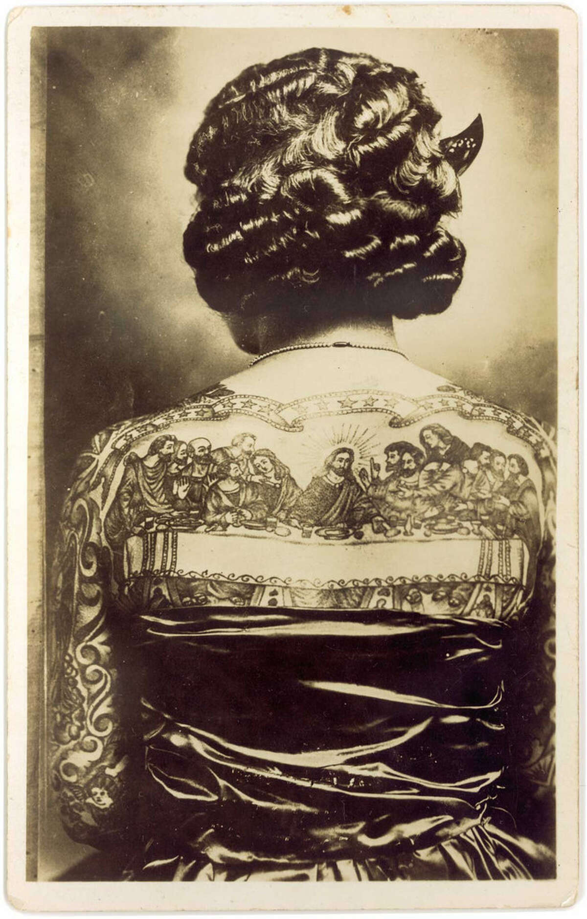 "Tattooed Lady" by an unknown photographer﻿, is among limited-edition archival pigment prints on view through May 4 in "Camera Era: Freeze Frames From a World Long Gone."﻿