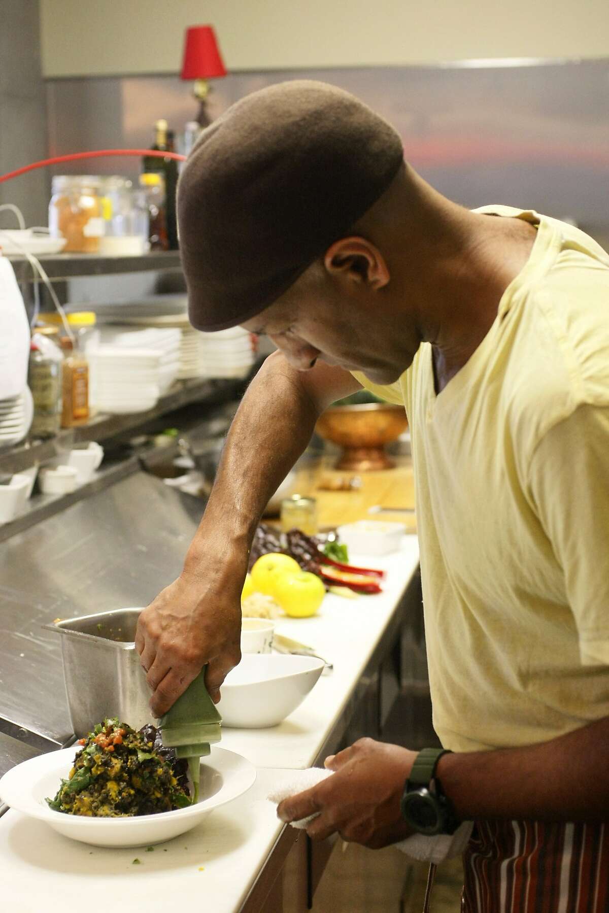 Chef Eskender Aseged focuses on fresh food that has been minimally processed to pay homage to his Ethiopian roots.