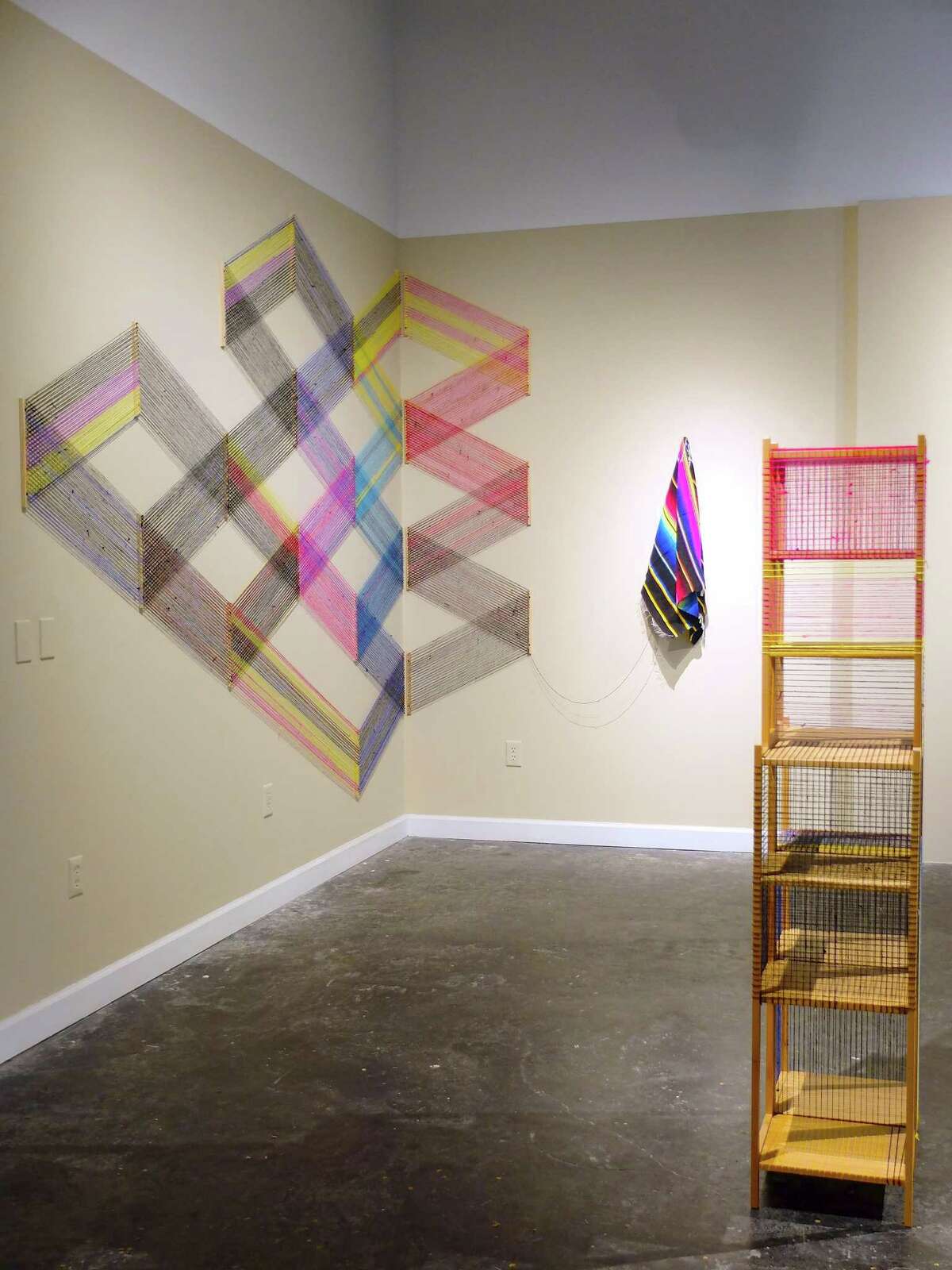 Adrian Esparza's site-specific installation "Spectra" is on view at Houston Center for Contemporary Craft through May 11.