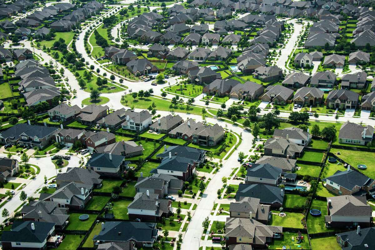Aerial view of Bridgeland, an 11,400-acre master-planned community in the northwest Houston suburb of Cypress, TX, photographed on Thursday, May 23, 2013.