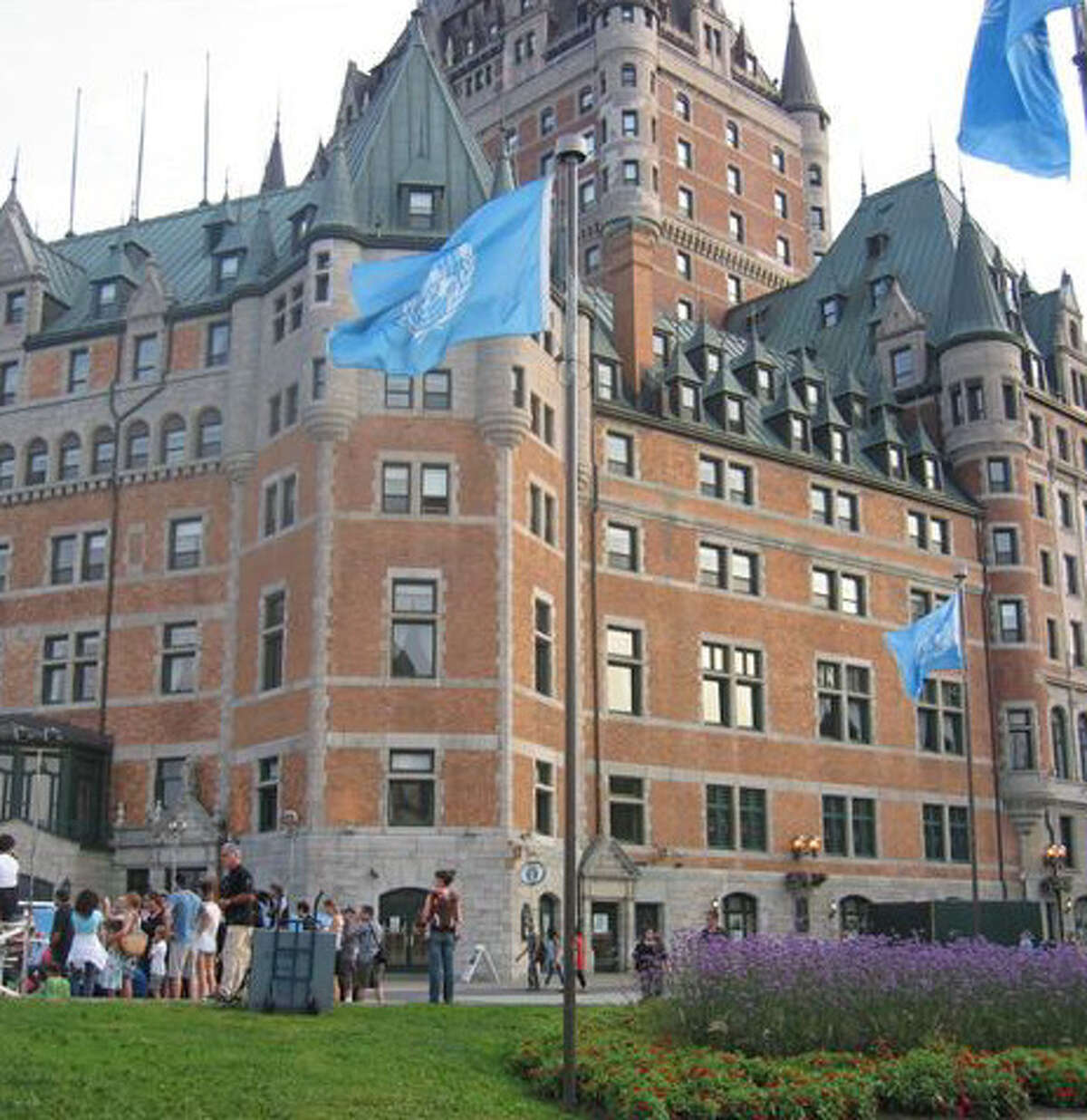 The castlelike Fairmont Le Château Frontenac is more than 100 years old. Over the years, it has been expanded many times.