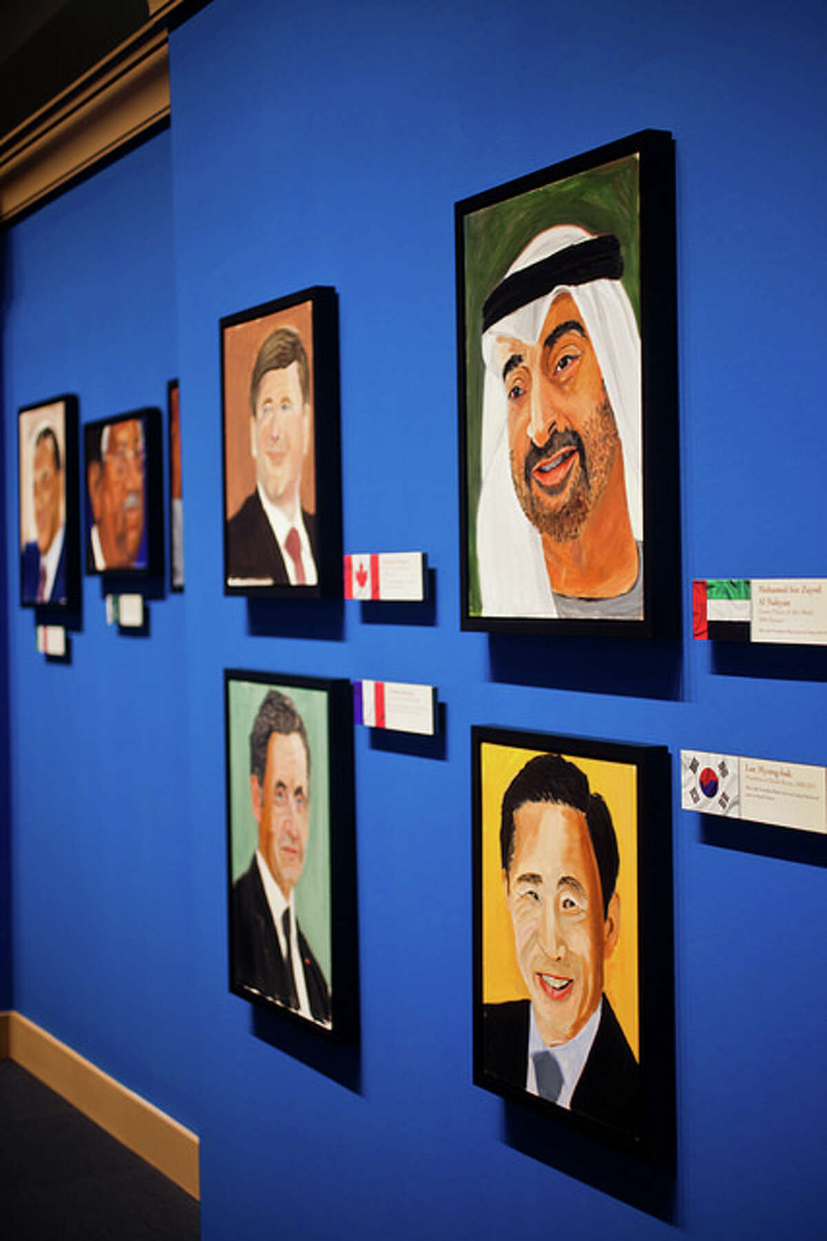 W. Bush showcases personal paintings of world leaders