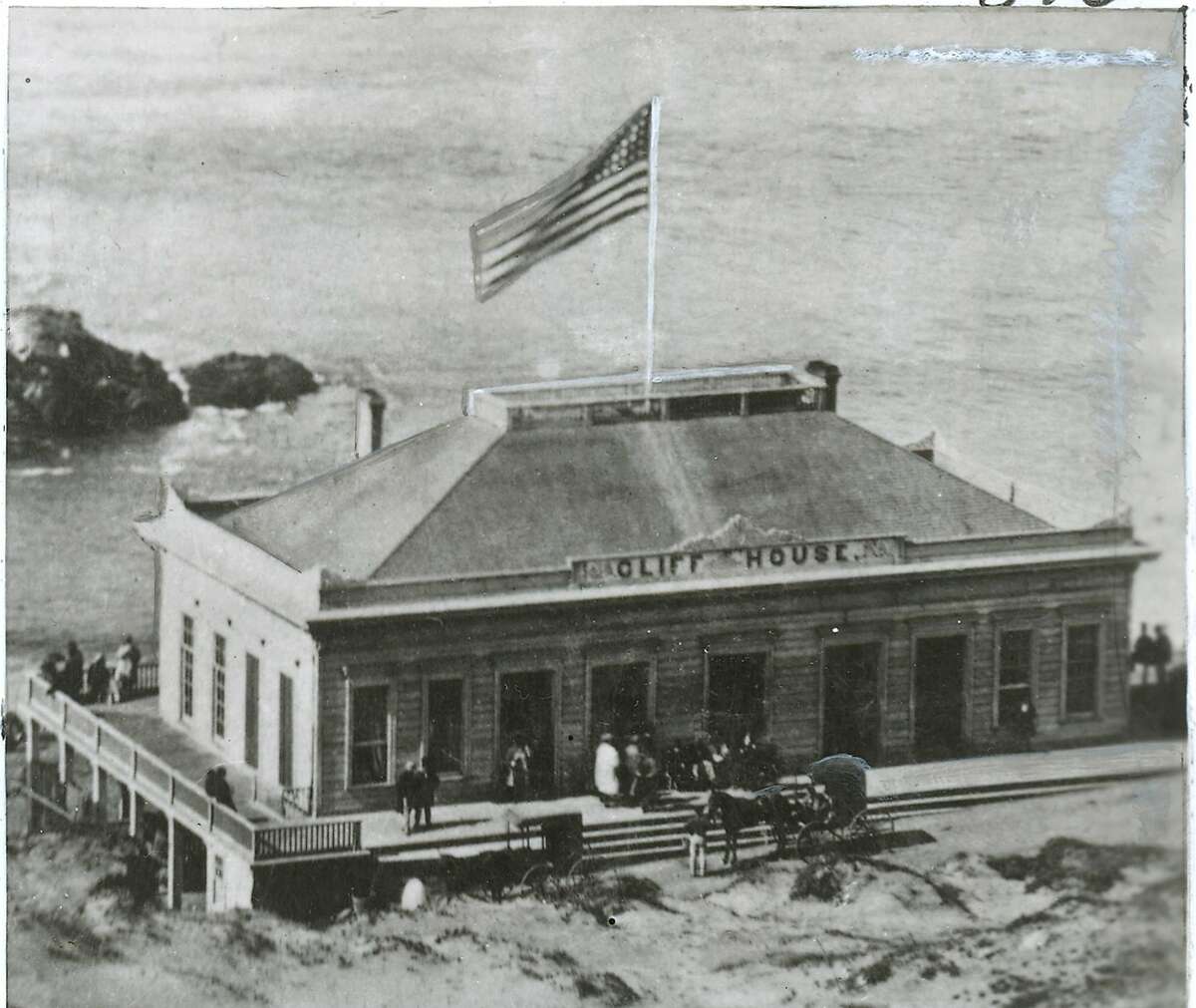 The first Cliff House was a modest structure that opened in 1863. On Christmas Day, 1894, a fire destroyed the building.