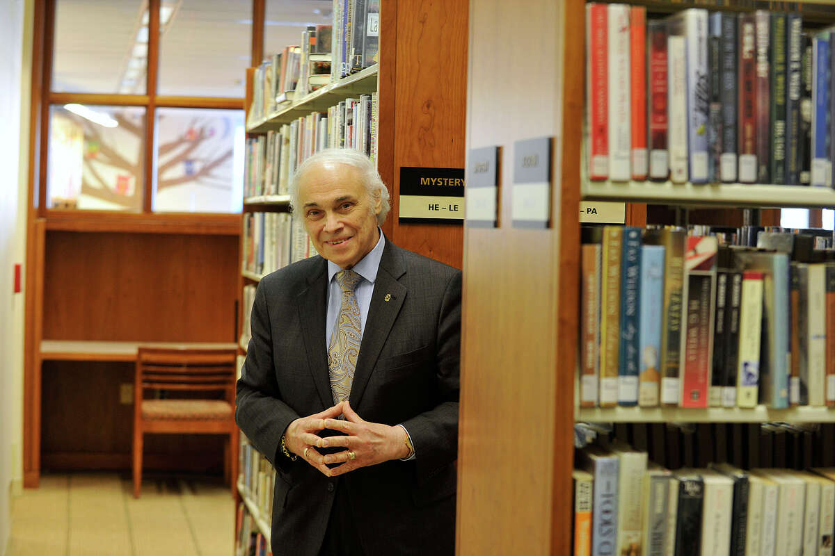 Ernest DiMattia Jr is the president of the Ferguson Library. Photographed at the Ferguson Library in Stamford, Conn., on Monday, March 24, 2014. The library will be holding a fundraising gala titled A Novel Affair from 5:30 to 8:30 p.m. on April 10 in its lobby.