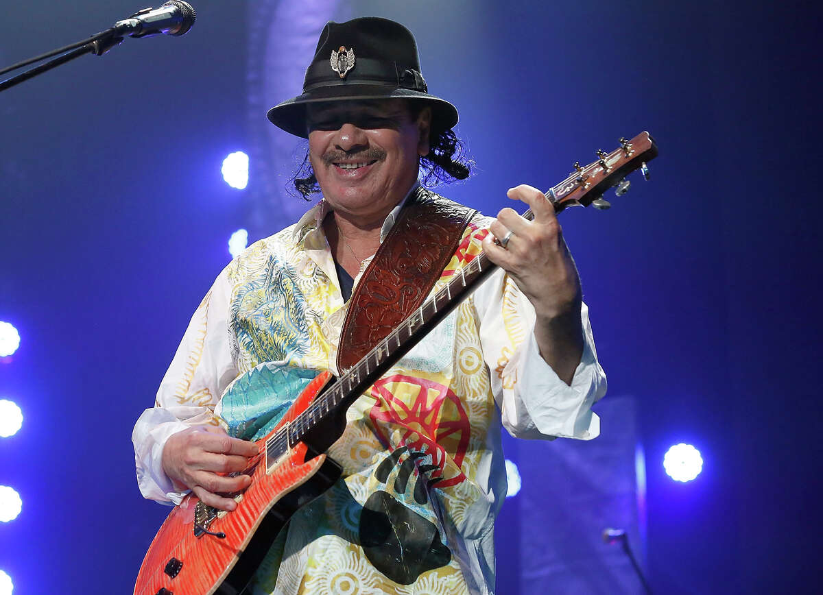 Carlos Santana performs live at the GrandWest Grand Arena on February 25, 2014 in Cape Town, South Africa.