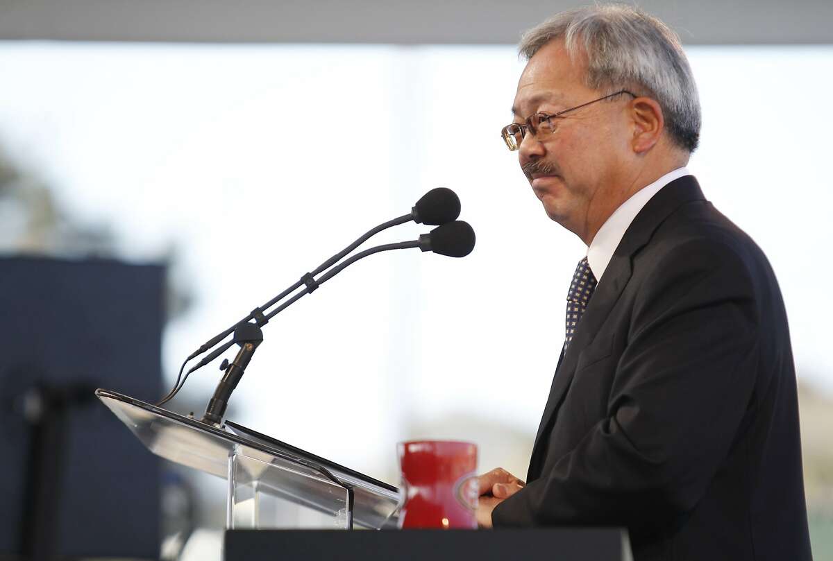 Mayor Ed Lee gives his State of the City speech on Friday, January 17, 2014 in San Francisco, Calif.