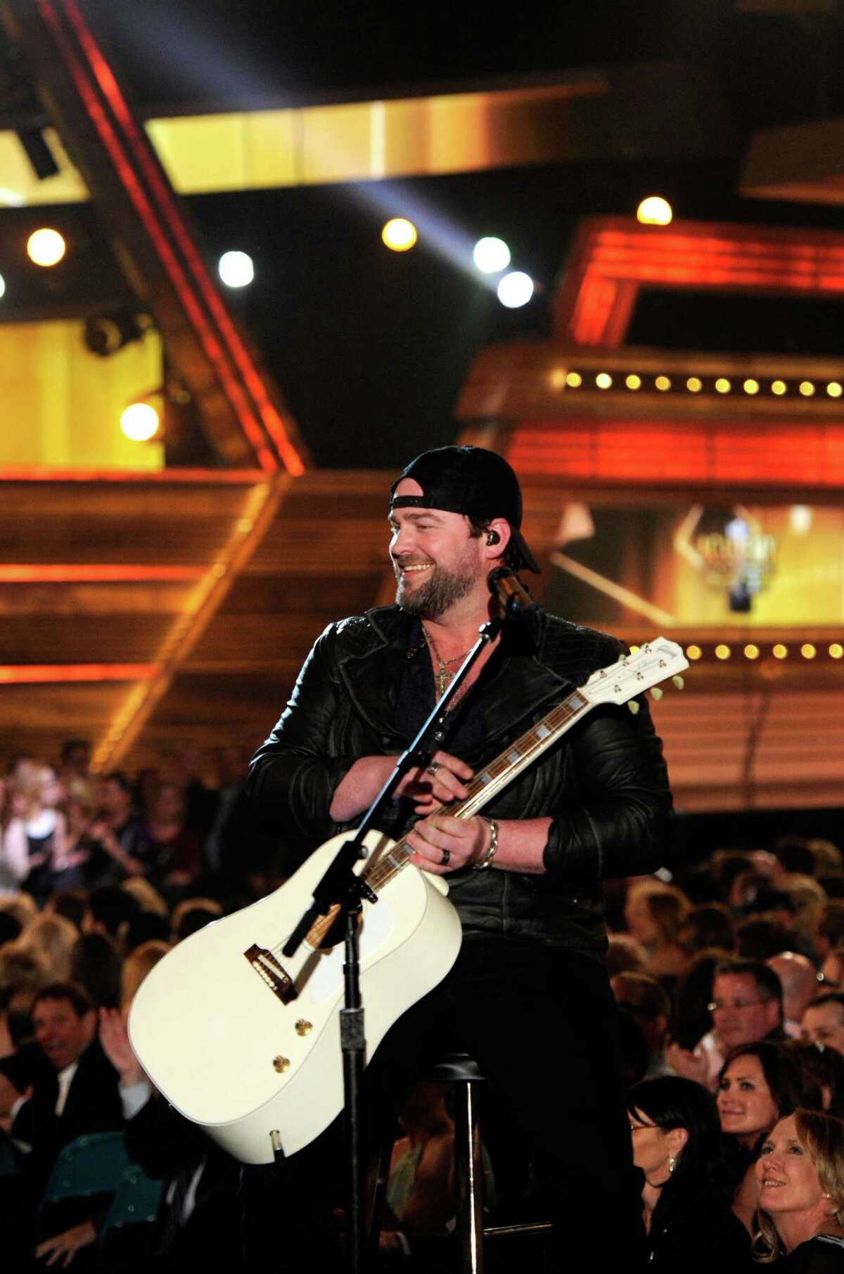 LAS VEGAS, NV - APRIL 06: Singer Lee Brice performs onstage during the 49th Annual Academy Of Country Music Awards at the MGM Grand Garden Arena on April 6, 2014 in Las Vegas, Nevada.