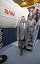 09/16/1989 - On a last-minute stopover in Houston, Boris Yeltsin and a handful of Soviet companions were treated to a private Johnson Space Center tour of mission control and a mock-up of the planned space station.