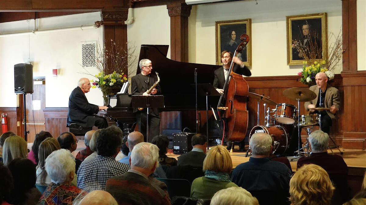 A large crowd turned out Sunday for a concert performed in tribute to jazz musician Dave Brubeck at the Pequot Library, an event staged by the Westport Arts Center.