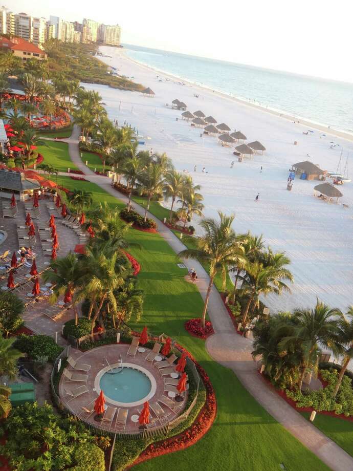 Florida S Marco Island Offers An Exquisite Exotic Indulgent Escape A View Of Manicured Beachside Grounds And Walkways From Marco Island Marriott Resort Tower