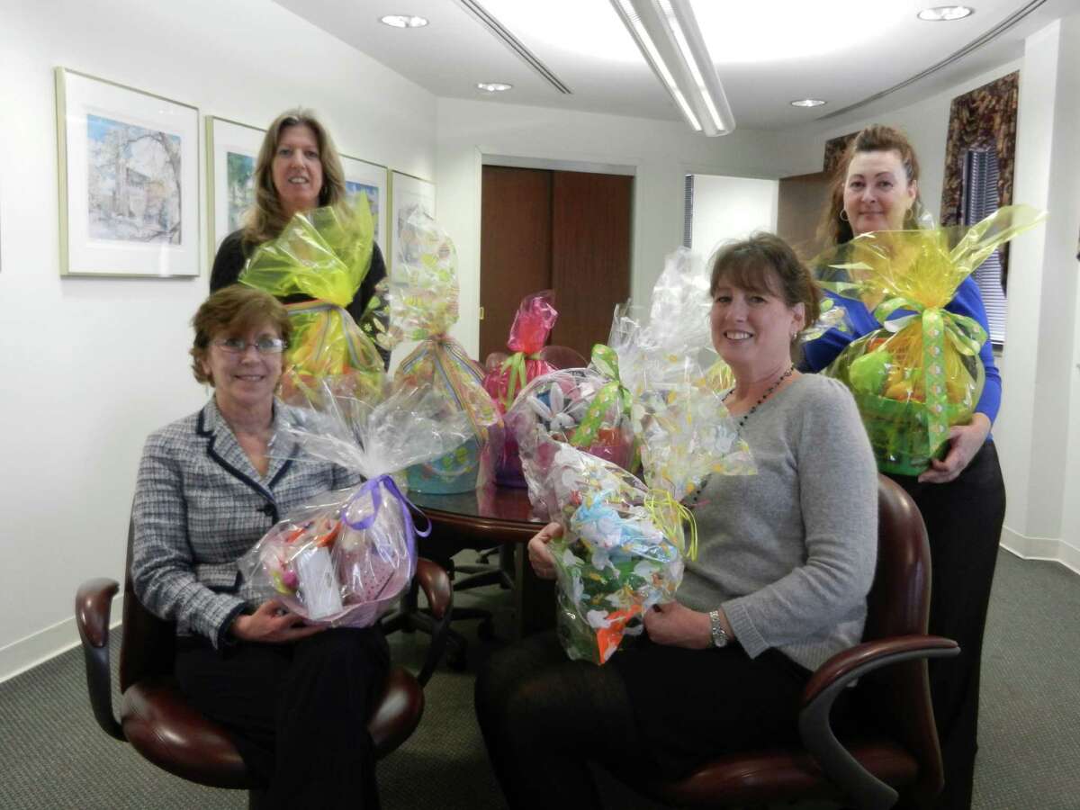 Employees from the Savings Bank of Danbury participated in The Volunteer Center of United Way of Western Connecticut Spring Buddy Basket Project