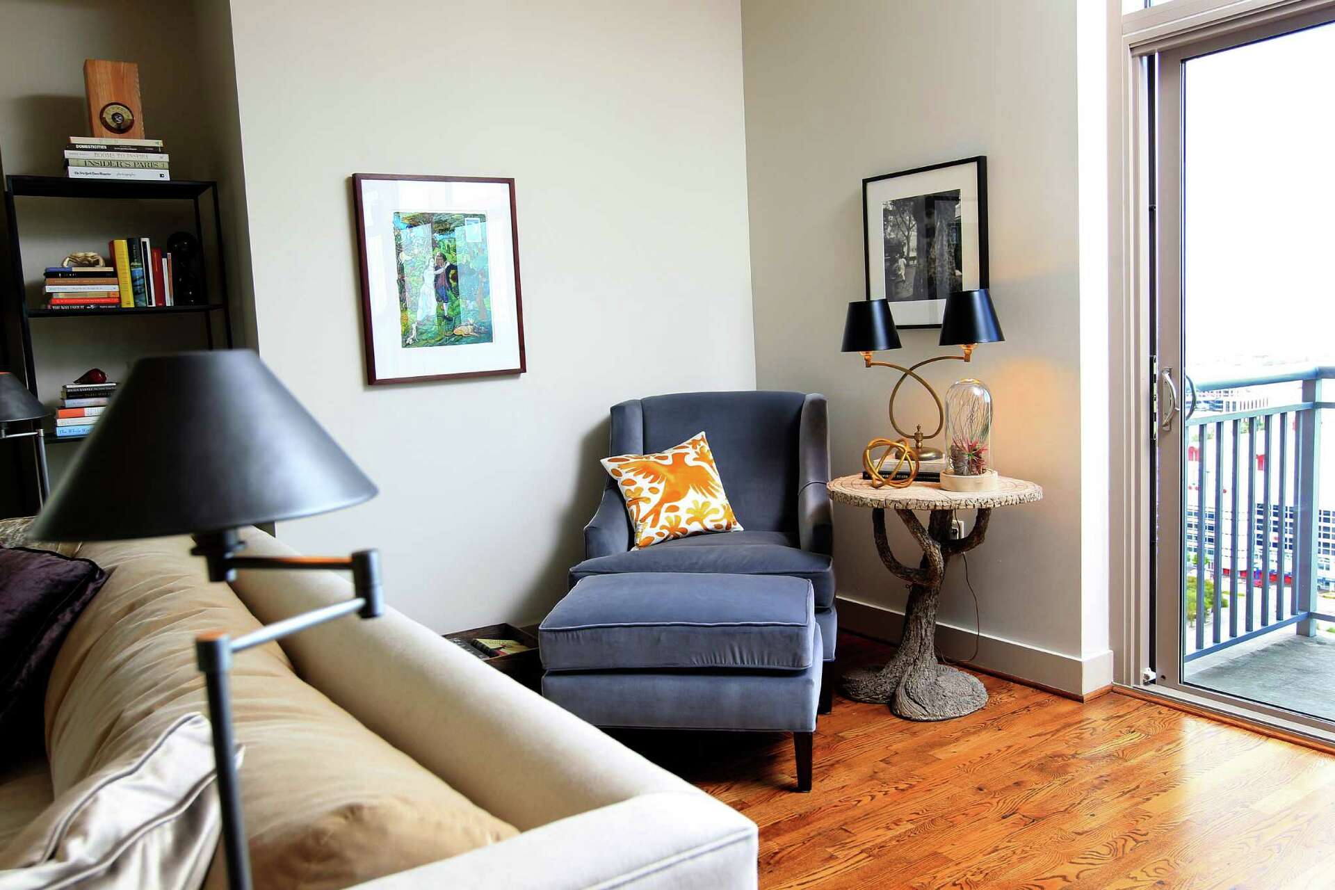 Image showcasing Houston family bucks tradition to create artful, high-rise abode
