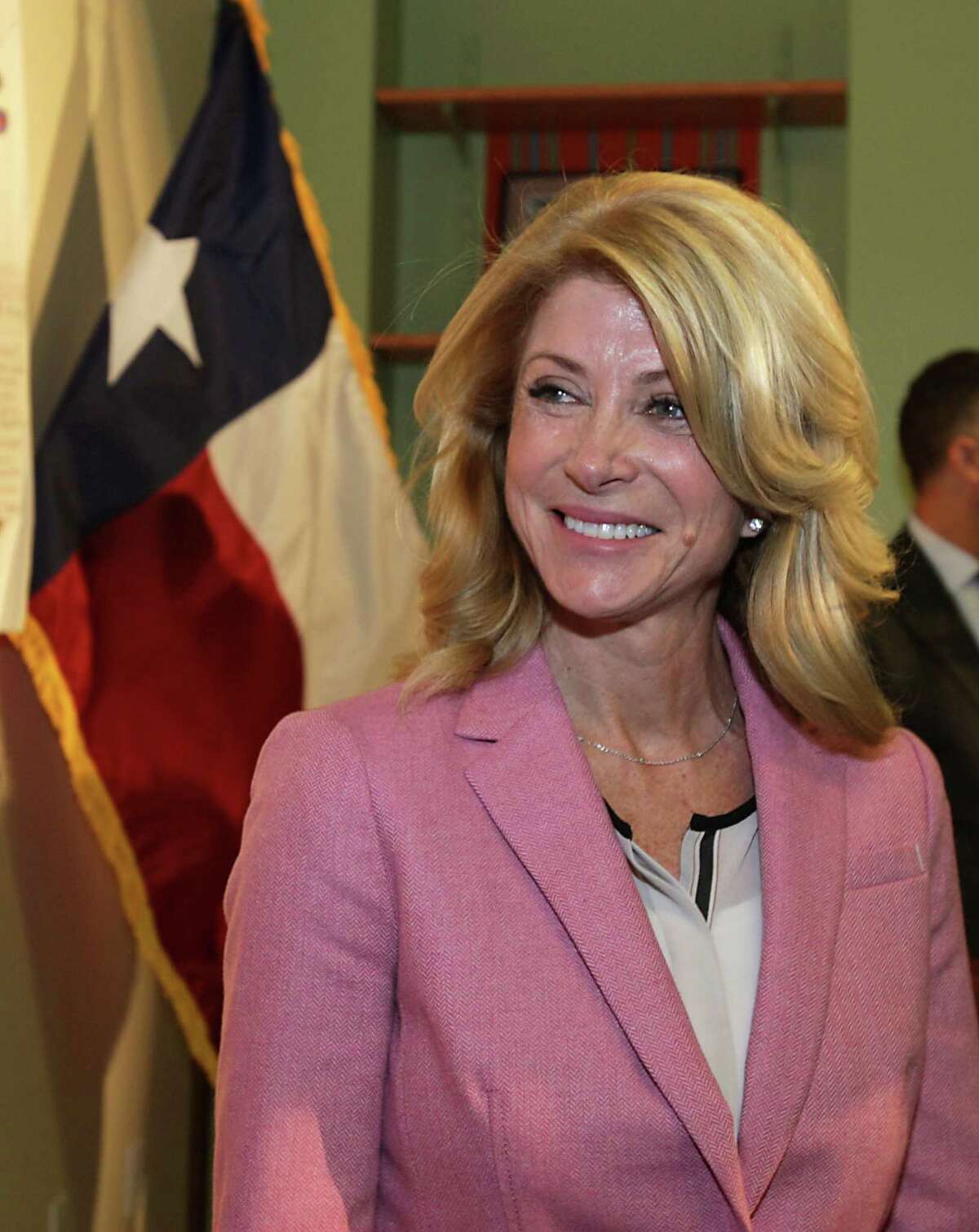 Texas State Senator and gubernatorial candidate Wendy Davis during after her speech Great Schools: Great State at the Baker-Ripley Neighborhood Center Wednesday, Feb. 12, 2014, in Houston. ( James Nielsen / Houston Chronicle )