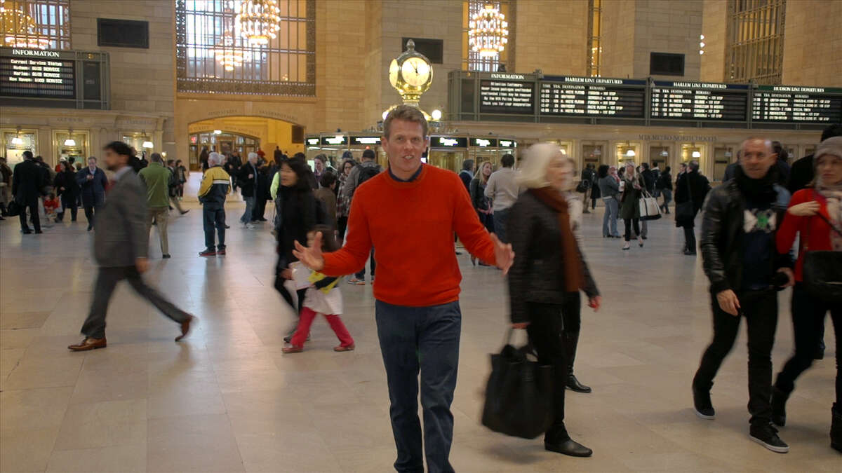 Drew Williams, pastor of Trinity Church in Greenwich, Conn. uses New York City as a backdrop for three videos he has made to deliver his Holy Week/Easter message using social media. In this scene he films in Grand Central Station.