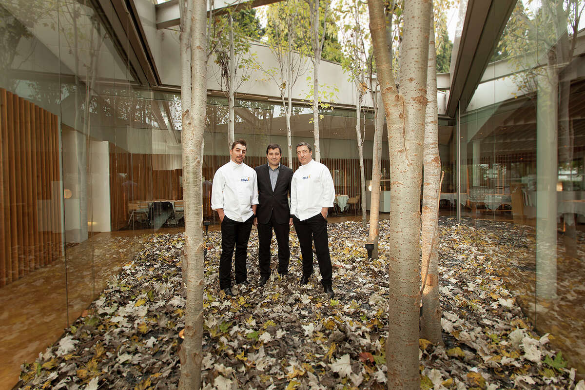 The Roca brothers -- Jordi, Josep and Joan, left to right -- run El Cellar de Can Roca in Girona, Spain, the number one restaurant on the influential San Pellegrino list of the World's 50 Best Restaurants. They are shown here in the courtyard of their restaurant.