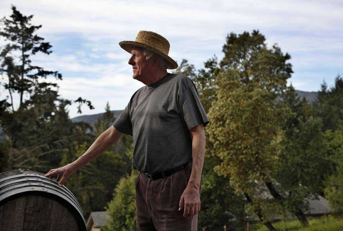 Jerold O'Brien started the Silver Mountain Winery, the area's first organic winery thirty years ago. He poses for a portrait at the winery in the Santa Cruz Mountains, Calif., on Thursday, April 10, 2014.