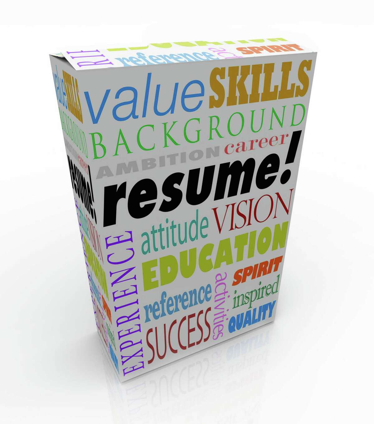A resume on a unique product or box to present you in an interview as the best candidate to be hired for a job, presenting your background, experience, education, skills and career goals FOTOLIA