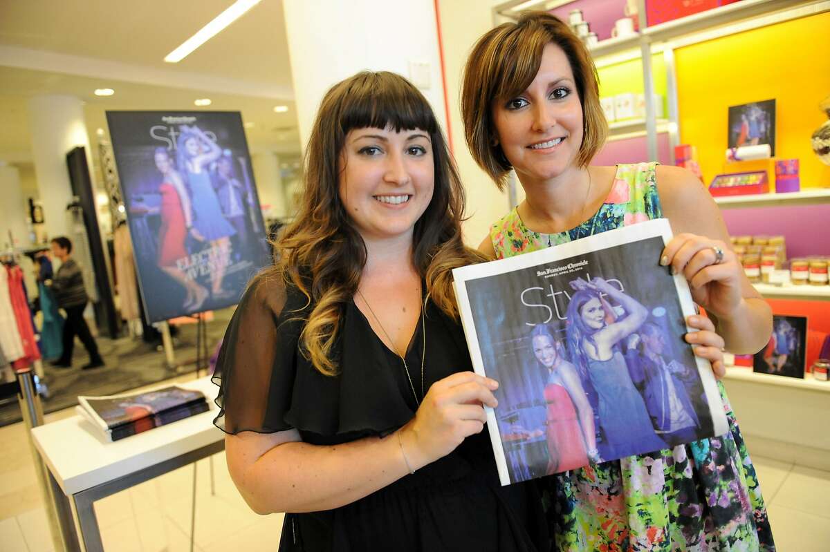 The San Francisco Chronicle celebrated the relaunch of the Style section at Tout Sweet in Macy's on April 17, 2014. From left are Erin Skidmore and Sarah Fruy.