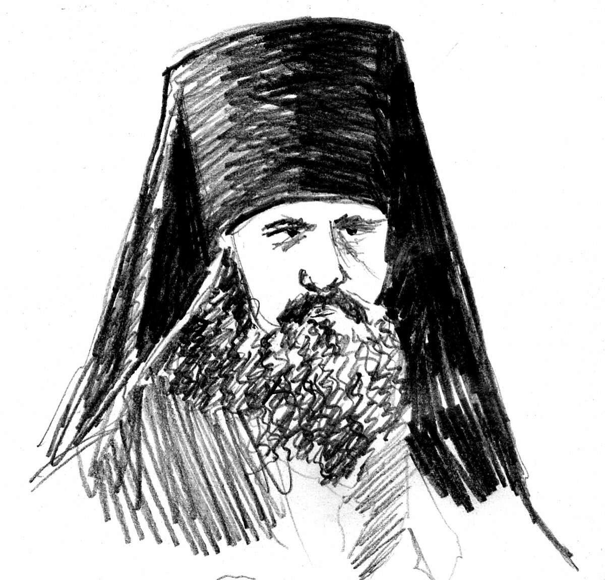 弗拉基米尔主教的插图，平信徒瓦西里·索科洛夫斯基，1890年在旧金山的俄罗斯东正教会的领导人。